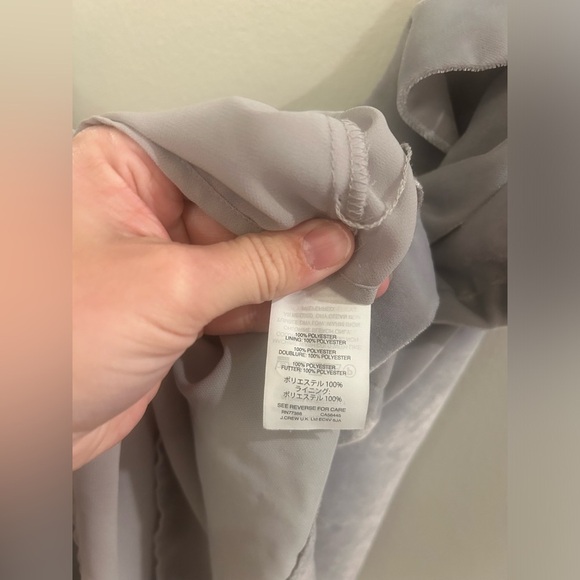 J. Crew Cami Tank Top Women’s 14 Velvet Ruffle Silver Asymmetrical - Picture 4 of 7